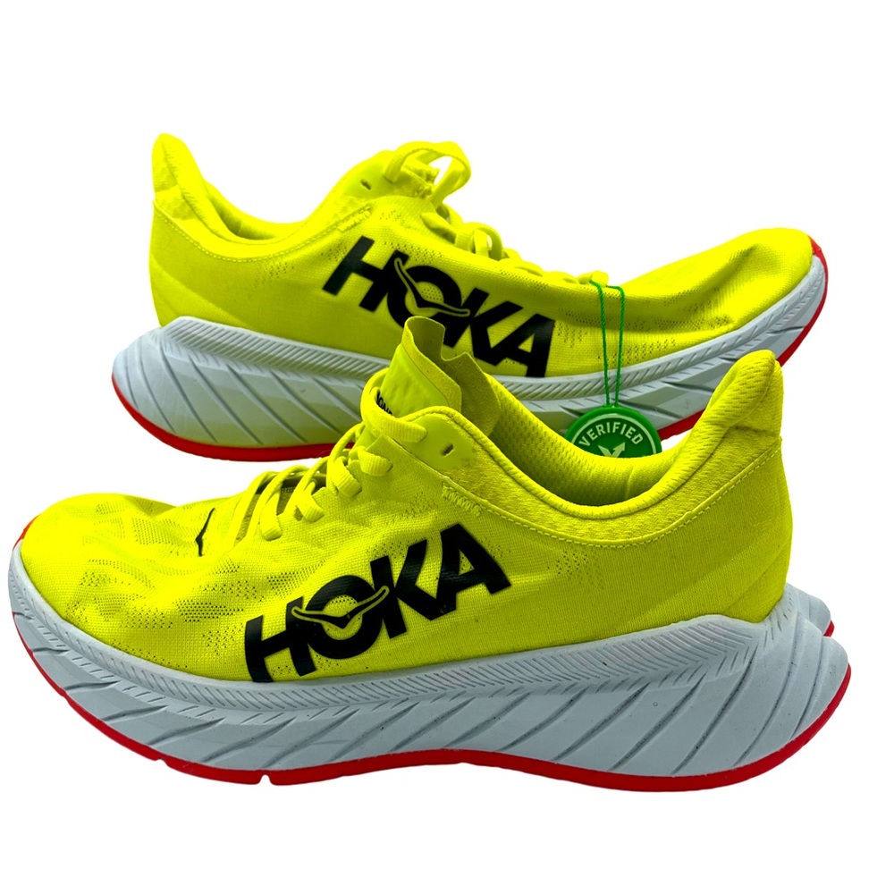 Hoka One One Carbon X 2 Running Shoes Men's 7D Volt Yellow Evening Primrose